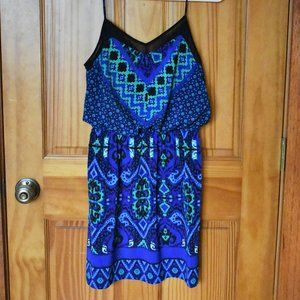 Women's Express Blue and Green Dress Size XS